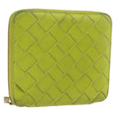 BOTTEGA VENETA INTRECCIATO Bifold Wallet Leather Yellow Gold Auth bs34204-1