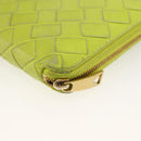 BOTTEGA VENETA INTRECCIATO Bifold Wallet Leather Yellow Gold Auth bs34204-15