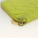 BOTTEGA VENETA INTRECCIATO Bifold Wallet Leather Yellow Gold Auth bs34204-14