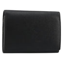 SAINT LAURENT Key Case Leather Black Silver Auth bs34205-1
