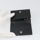 SAINT LAURENT Key Case Leather Black Silver Auth bs34205-17