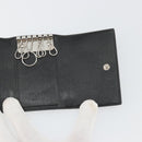 SAINT LAURENT Key Case Leather Black Silver Auth bs34205-18