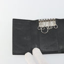 SAINT LAURENT Key Case Leather Black Silver Auth bs34205-19