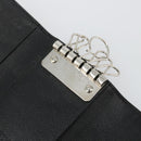 SAINT LAURENT Key Case Leather Black Silver Auth bs34205-9