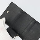 SAINT LAURENT Key Case Leather Black Silver Auth bs34205-10