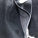 SAINT LAURENT Key Case Leather Black Silver Auth bs34205-11