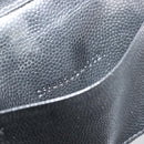 SAINT LAURENT Key Case Leather Black Silver Auth bs34205-12