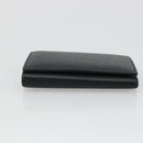 SAINT LAURENT Key Case Leather Black Silver Auth bs34205-6