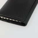 SAINT LAURENT Key Case Leather Black Silver Auth bs34205-14