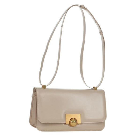 BOTTEGA VENETA Shoulder Bag Leather Pink Gold Auth bs34206A