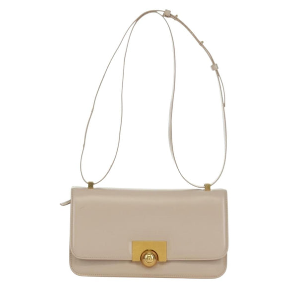 BOTTEGA VENETA Shoulder Bag Leather Pink Gold Auth bs34206A