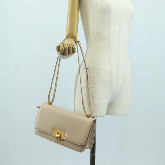 BOTTEGA VENETA Shoulder Bag Leather Pink Gold Auth bs34206A