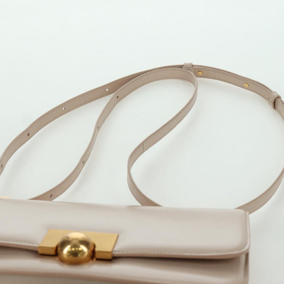BOTTEGA VENETA Shoulder Bag Leather Pink Gold Auth bs34206A