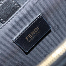 FENDI 2JOURS Hand Bag Leather Black Gold Auth bs34208-18