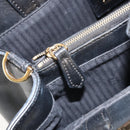 FENDI 2JOURS Hand Bag Leather Black Gold Auth bs34208-21