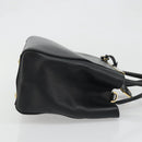 FENDI 2JOURS Hand Bag Leather Black Gold Auth bs34208-3