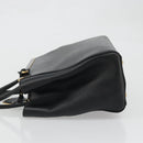 FENDI 2JOURS Hand Bag Leather Black Gold Auth bs34208-4