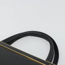 FENDI 2JOURS Hand Bag Leather Black Gold Auth bs34208-8