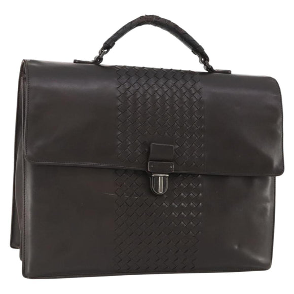 BOTTEGA VENETA INTRECCIATO Business Bag Leather Brown 161239 Auth bs34210