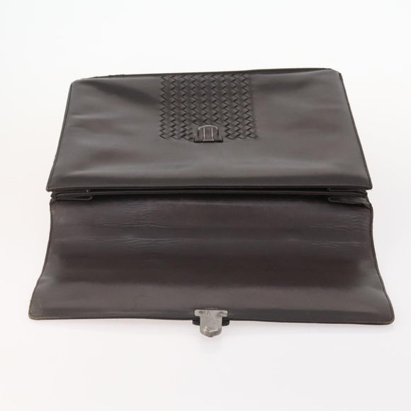 BOTTEGA VENETA INTRECCIATO Business Bag Leather Brown 161239 Auth bs34210