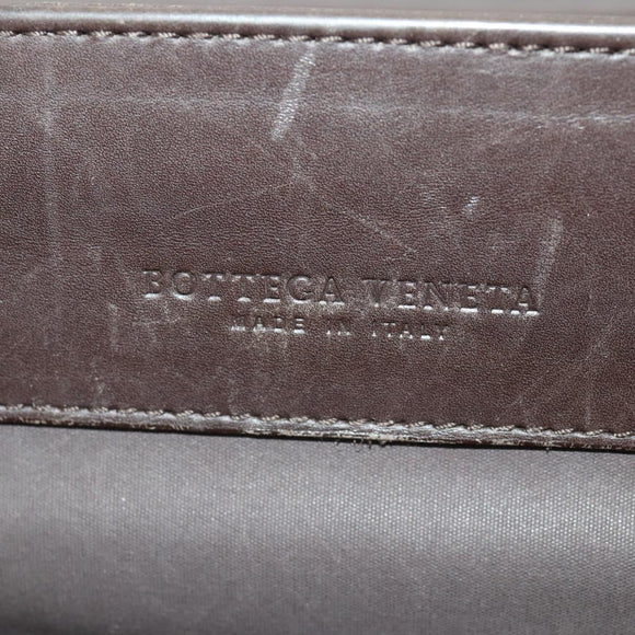BOTTEGA VENETA INTRECCIATO Business Bag Leather Brown 161239 Auth bs34210