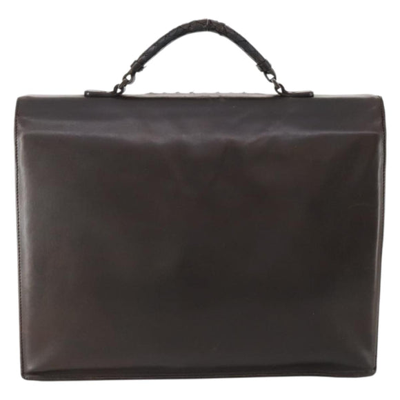 BOTTEGA VENETA INTRECCIATO Business Bag Leather Brown 161239 Auth bs34210