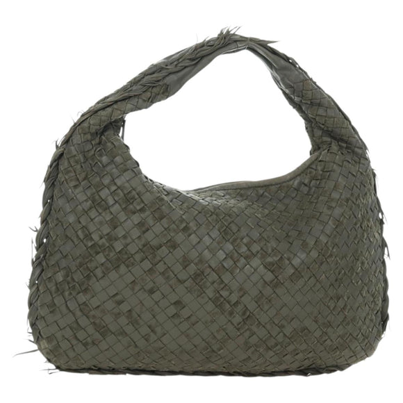 BOTTEGA VENETA INTRECCIATO Hobo Shoulder Bag Leather Brown Auth bs34211SAV