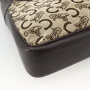 CELINE C Sulky Shoulder Bag Canvas Beige Gold Auth bs34212-16