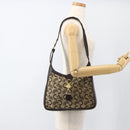 CELINE C Sulky Shoulder Bag Canvas Beige Gold Auth bs34212-20