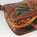Salvatore Ferragamo Shoulder Bag PVC Leather Brown Gold Auth bs34213-14