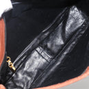 Salvatore Ferragamo Shoulder Bag PVC Leather Brown Gold Auth bs34213-11