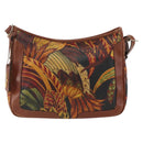 Salvatore Ferragamo Shoulder Bag PVC Leather Brown Gold Auth bs34213-13