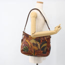 Salvatore Ferragamo Shoulder Bag PVC Leather Brown Gold Auth bs34213-22
