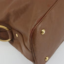 SAINT LAURENT Muse Shoulder Bag Leather Brown Gold 153959 Auth bs34214-14