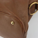 SAINT LAURENT Muse Shoulder Bag Leather Brown Gold 153959 Auth bs34214-15