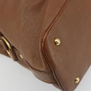 SAINT LAURENT Muse Shoulder Bag Leather Brown Gold 153959 Auth bs34214-16