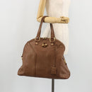 SAINT LAURENT Muse Shoulder Bag Leather Brown Gold 153959 Auth bs34214-23