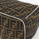 FENDI Zucca Canvas Hand Bag Brown Black Auth bs34216-16