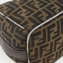 FENDI Zucca Canvas Hand Bag Brown Black Auth bs34216-17