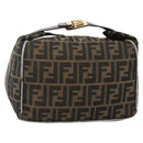 FENDI Zucca Canvas Hand Bag Brown Black Auth bs34216-1