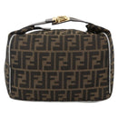 FENDI Zucca Canvas Hand Bag Brown Black Auth bs34216-13