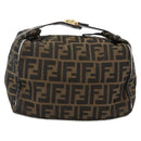 FENDI Zucca Canvas Hand Bag Brown Black Auth bs34216-2