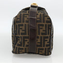 FENDI Zucca Canvas Hand Bag Brown Black Auth bs34216-3