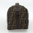 FENDI Zucca Canvas Hand Bag Brown Black Auth bs34216-4