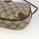 GUCCI GG Supreme Web Sherry Line Bag PVC Beige Gold 156 02 066 Auth bs34217-14