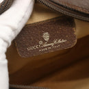 GUCCI GG Supreme Web Sherry Line Bag PVC Beige Gold 156 02 066 Auth bs34217-18