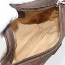 GUCCI GG Supreme Web Sherry Line Bag PVC Beige Gold 156 02 066 Auth bs34217-10