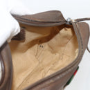 GUCCI GG Supreme Web Sherry Line Bag PVC Beige Gold 156 02 066 Auth bs34217-19