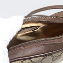 GUCCI GG Supreme Web Sherry Line Bag PVC Beige Gold 156 02 066 Auth bs34217-11