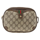 GUCCI GG Supreme Web Sherry Line Bag PVC Beige Gold 156 02 066 Auth bs34217-13